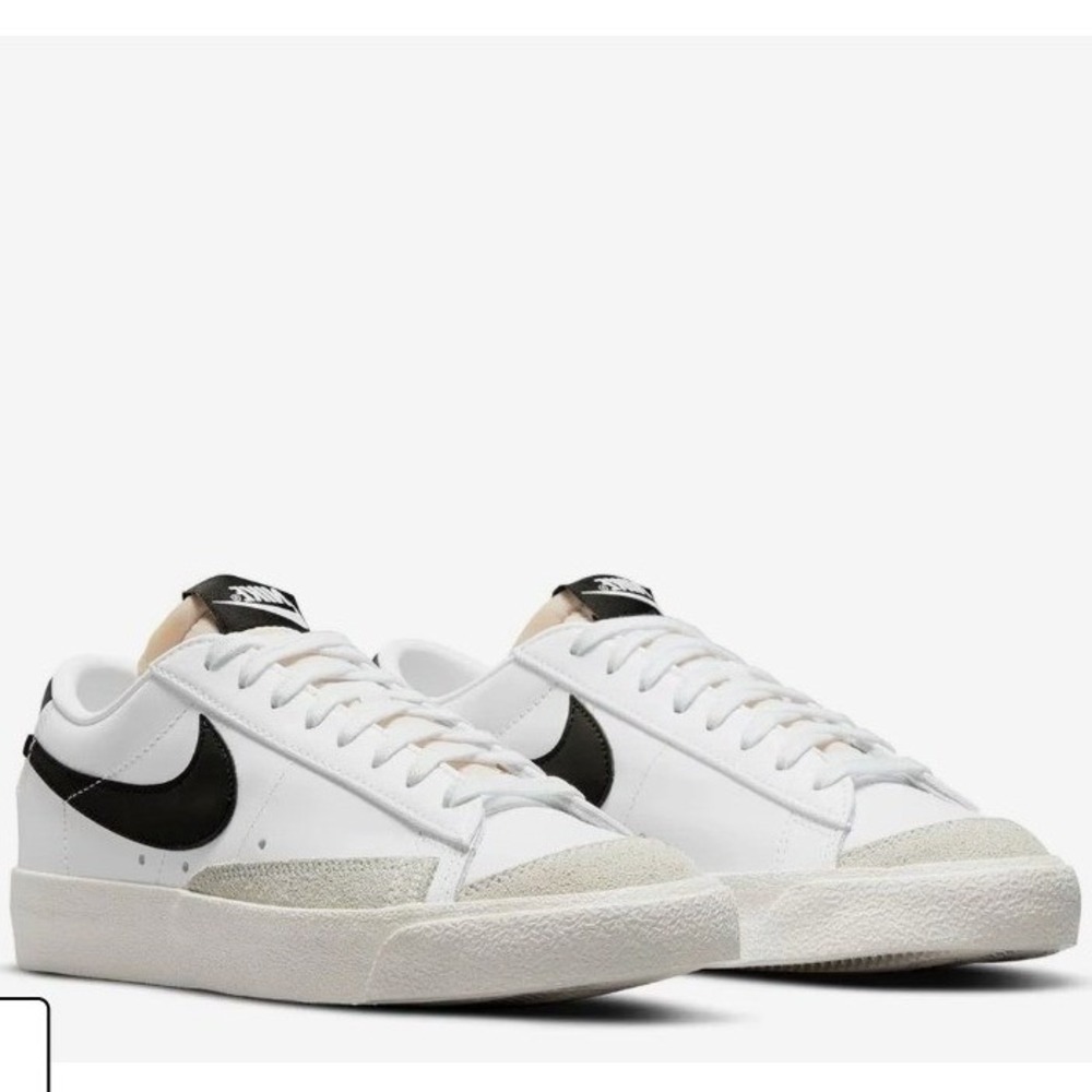Nike Size‎ 10.5 Blazer Low Vintage White Black Suede Womens Shoes